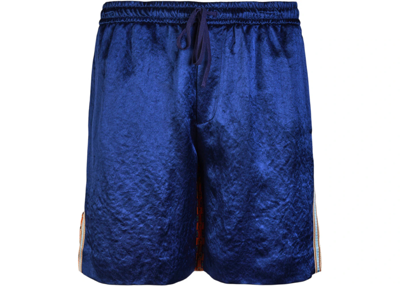 Gucci Silk Patterned Shorts Blue