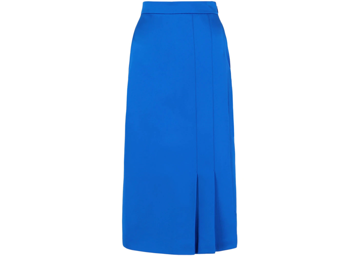 Gucci Silk Pleated Midi Skirt Blue