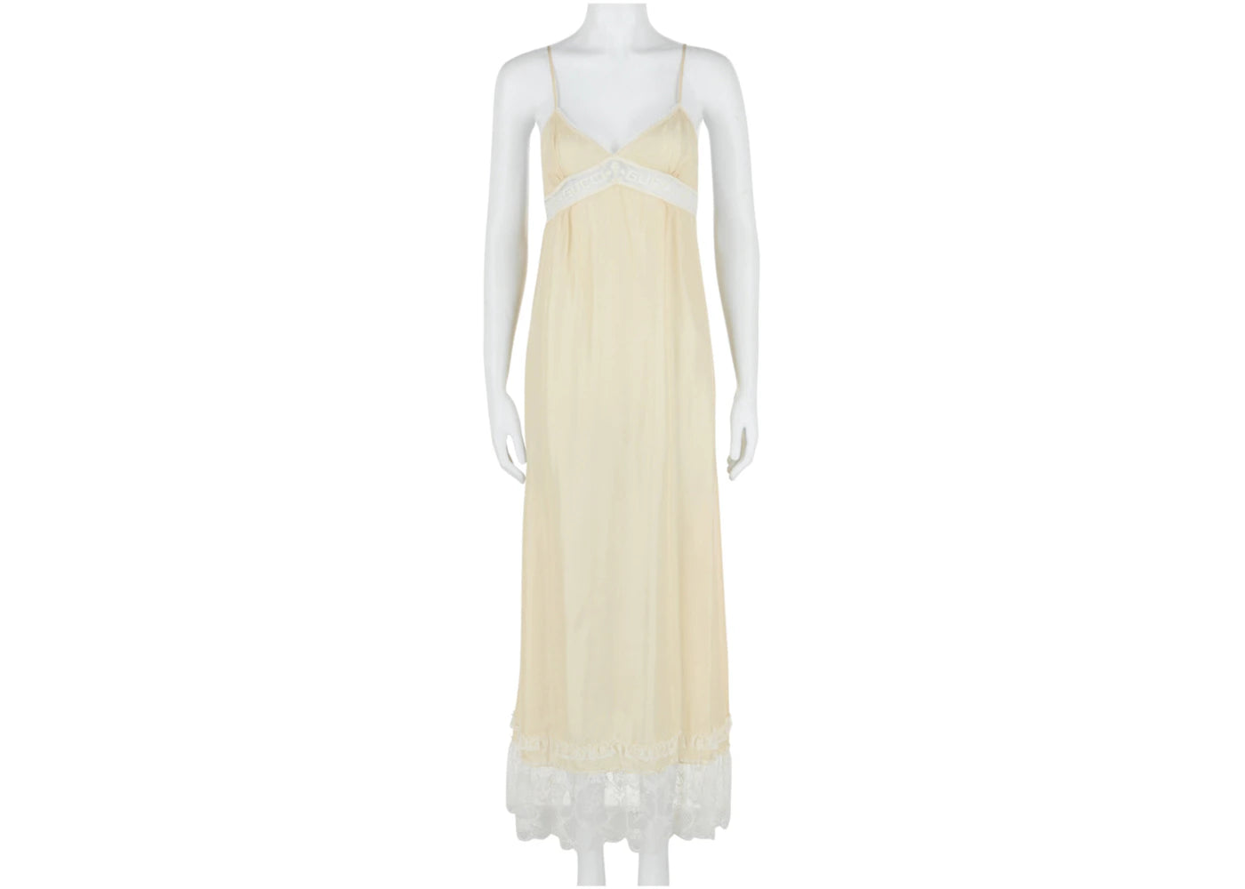 Gucci Silk Sleeveless Night Gown White