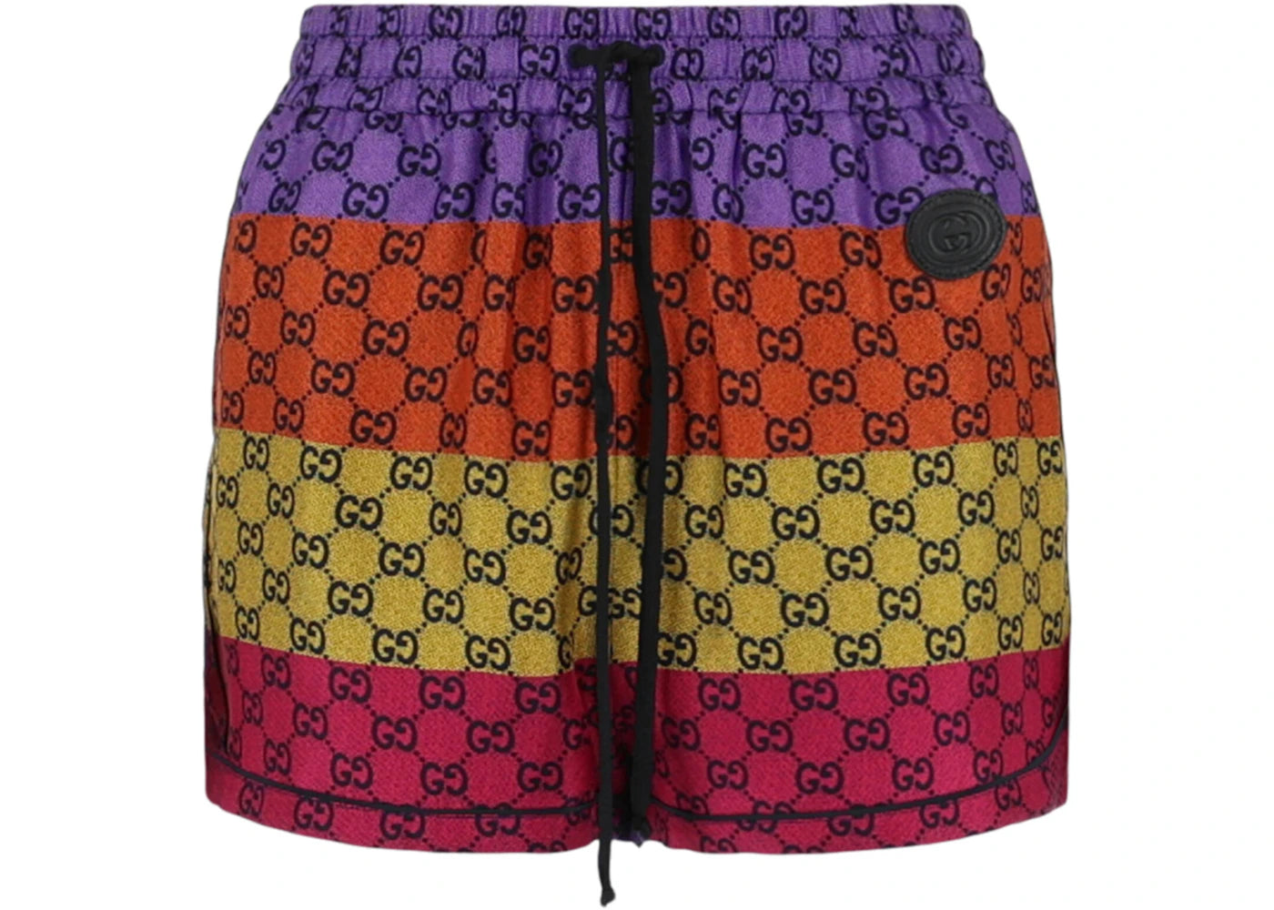 Gucci Silk Striped Shorts Multi