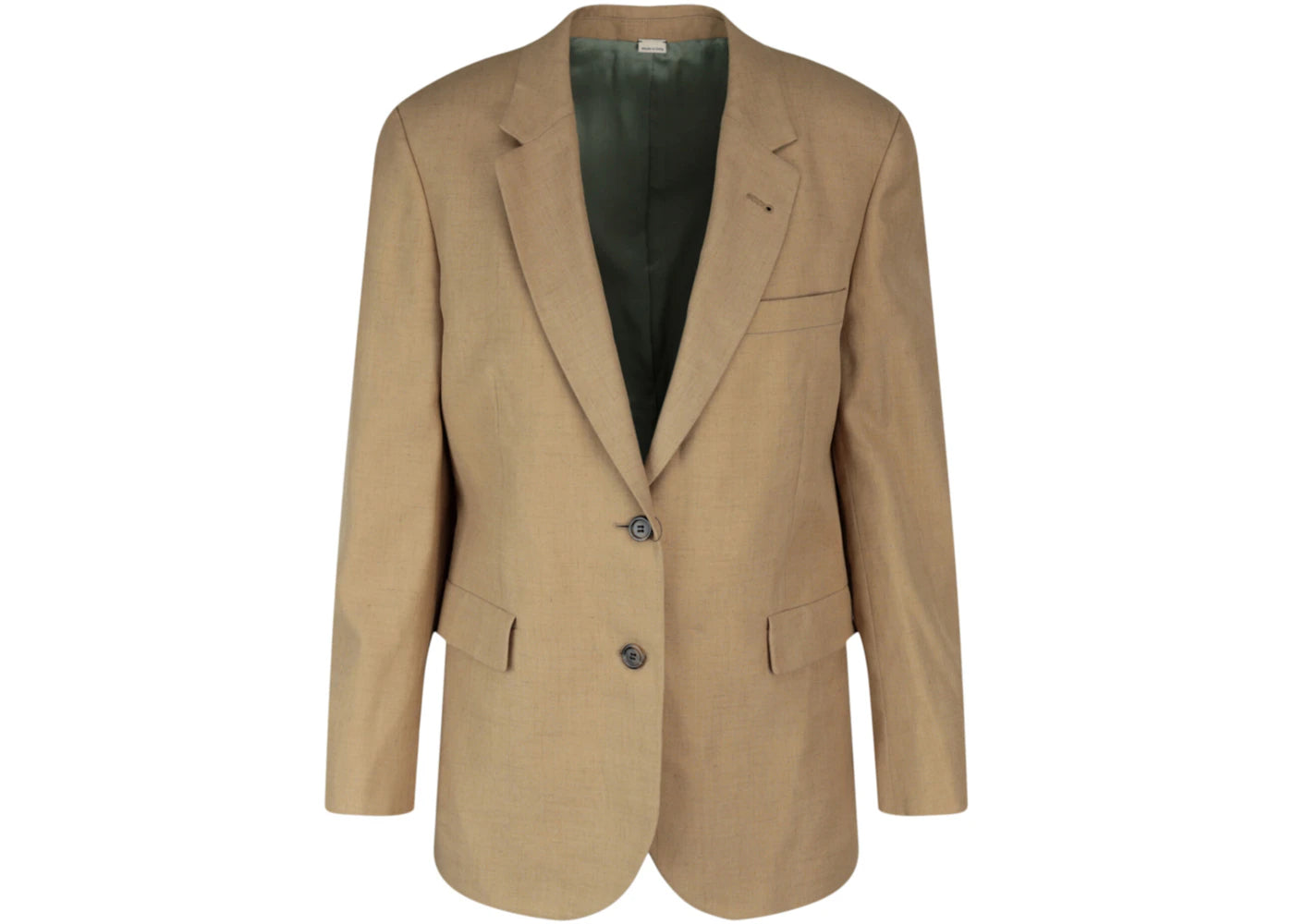 Gucci Single-Breasted Blazer Beige
