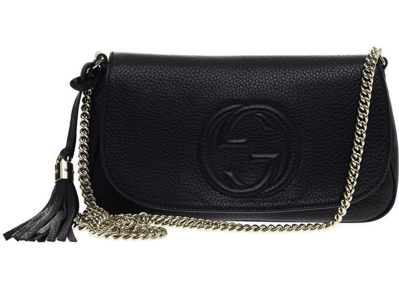 Gucci Soho Crossbody Chain Strap Medium Black