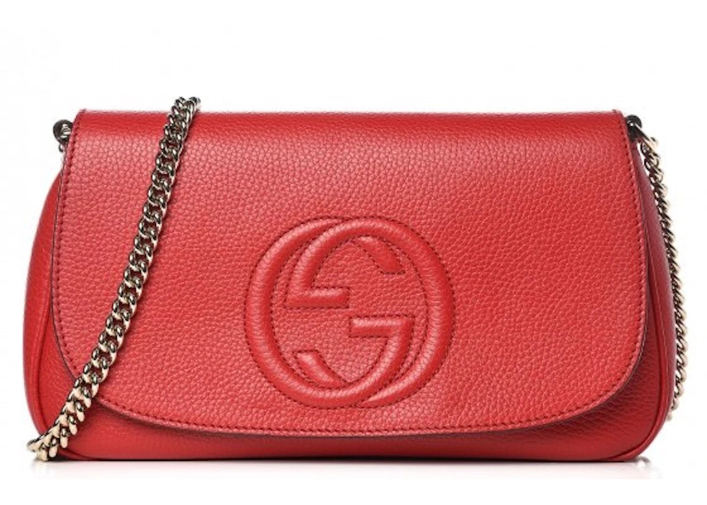 Gucci Soho Crossbody Chain Strap Medium Red