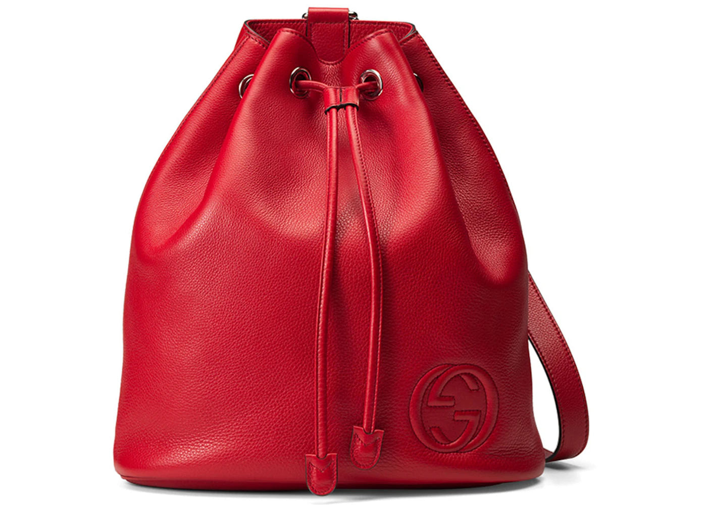 Gucci Soho Drawstring Backpack Red