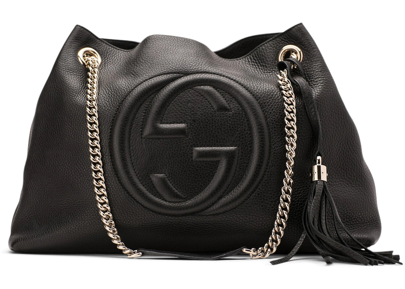 Gucci Soho Shoulder Bag Chain Strap Medium Black