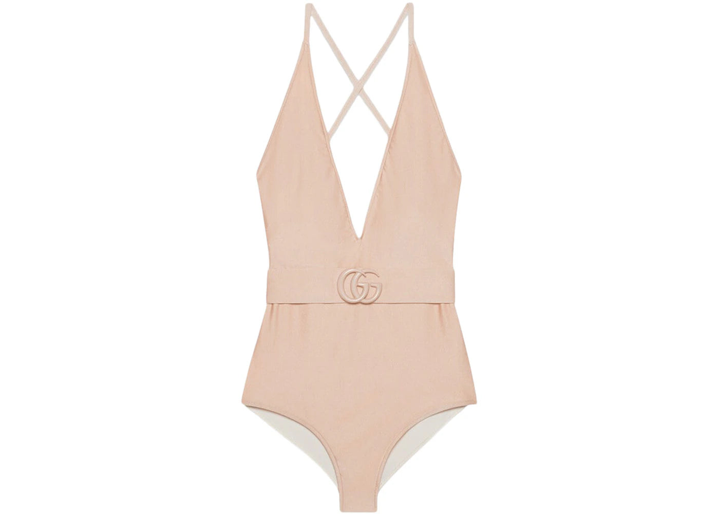 Gucci Sparking Jersey Double G Swimsuit Ivory