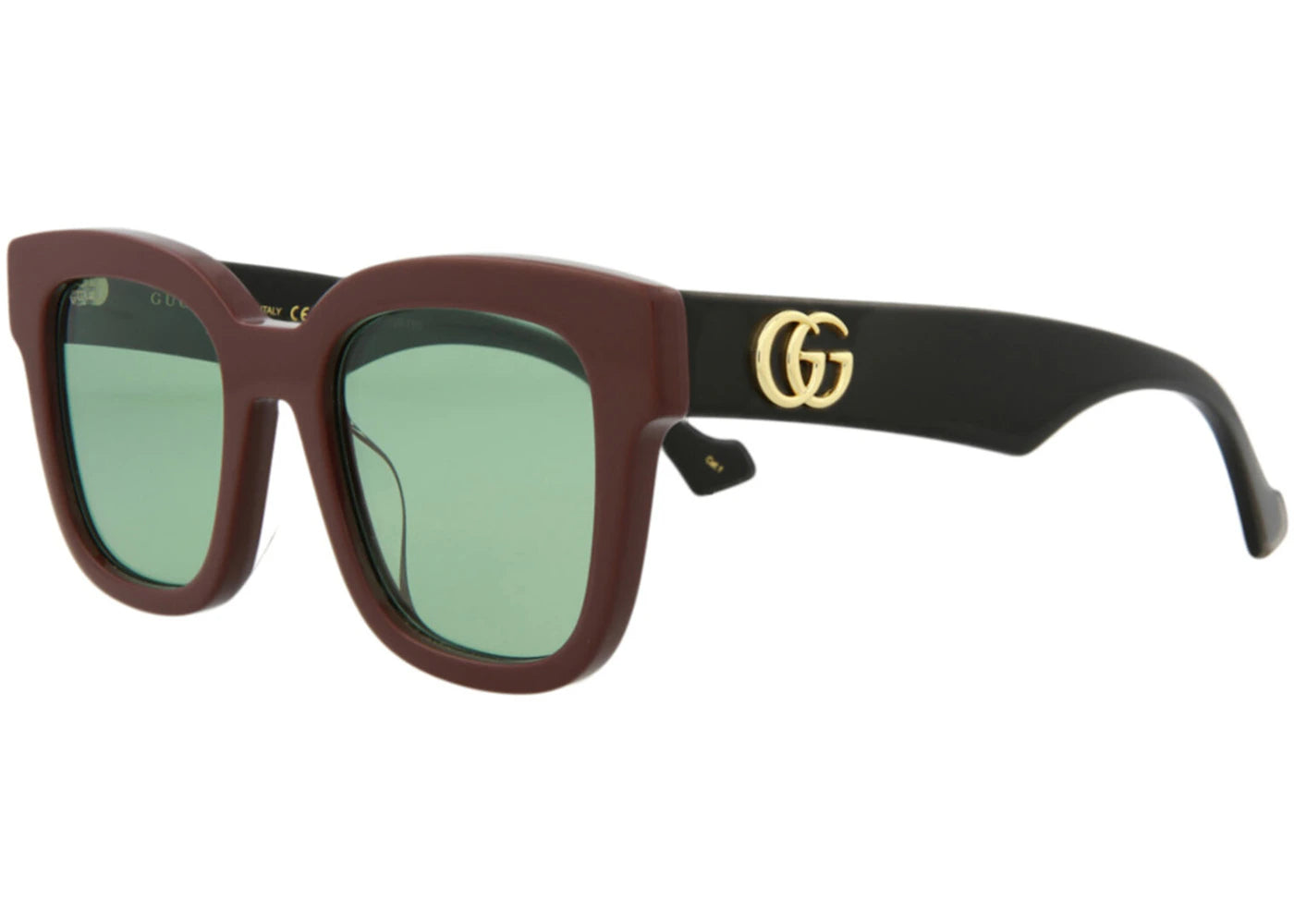 Gucci Square-Acetate Frame Sunglasses Brown/Black/Green (GG0998S-30011733-004-21105)