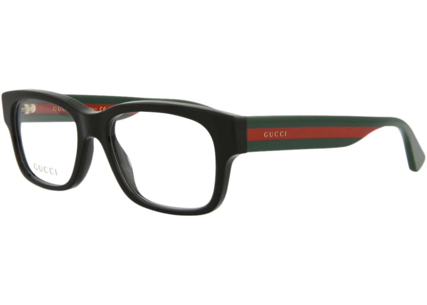Gucci Square Eyeglasses Black/Multicolor/Transparent (GG0343O-30002861-001)