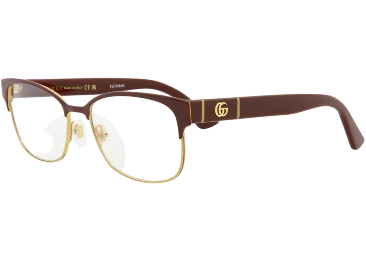 Gucci Square Eyeglasses Burgundy/Burgundy/Transparent (GG0751O-30008892-006)