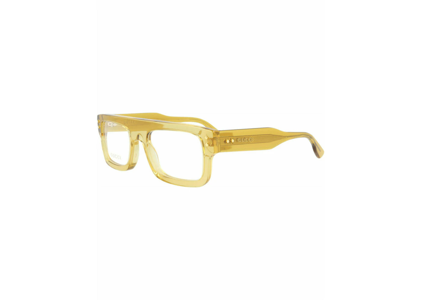 Gucci Square Eyeglasses Yellow/Yellow/Transparent (GG1085O-30013036-003)