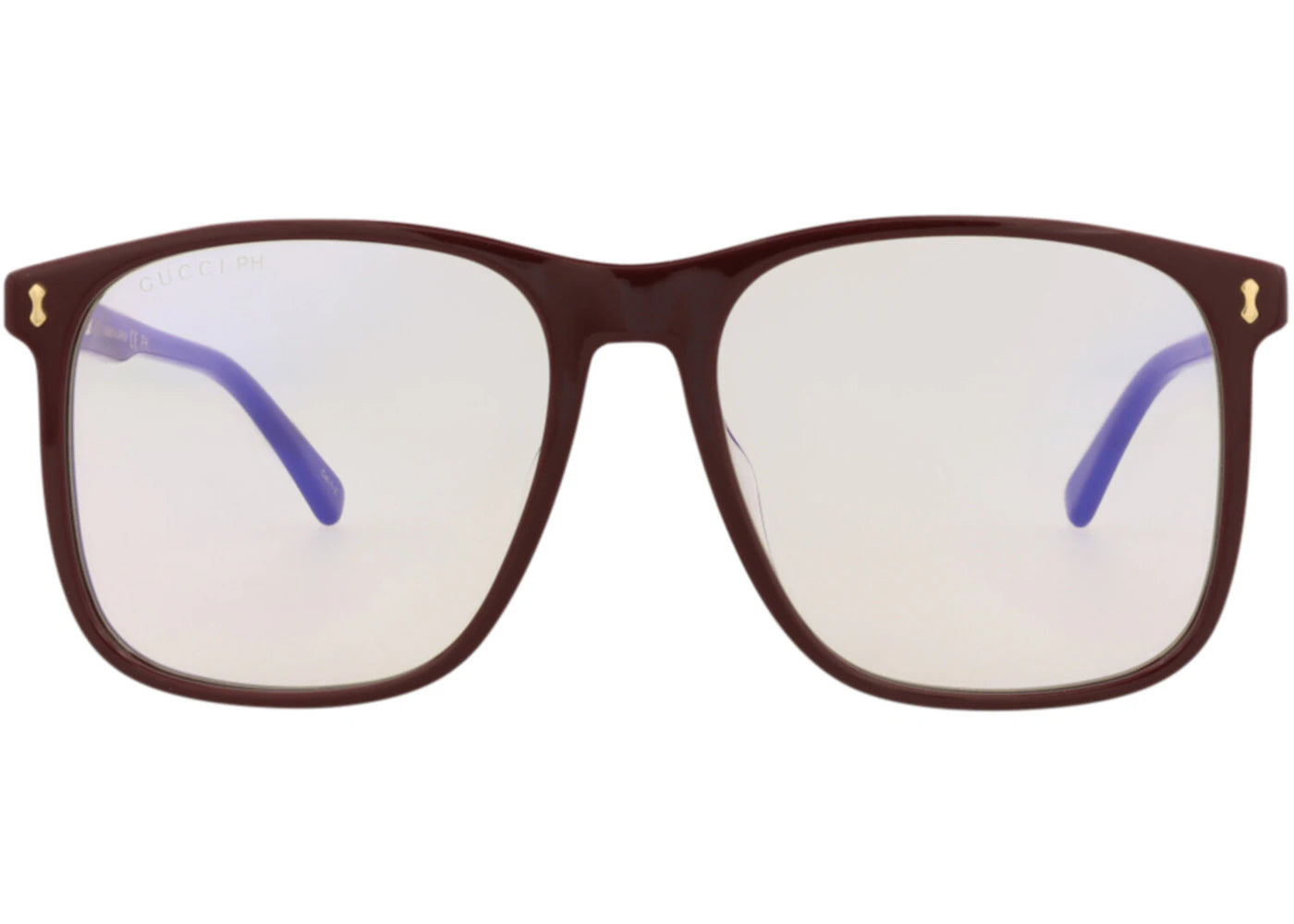 Gucci Square-Frame Acetate Sunglasses Burgundy/Yellow (GG1041S-30011605-005)