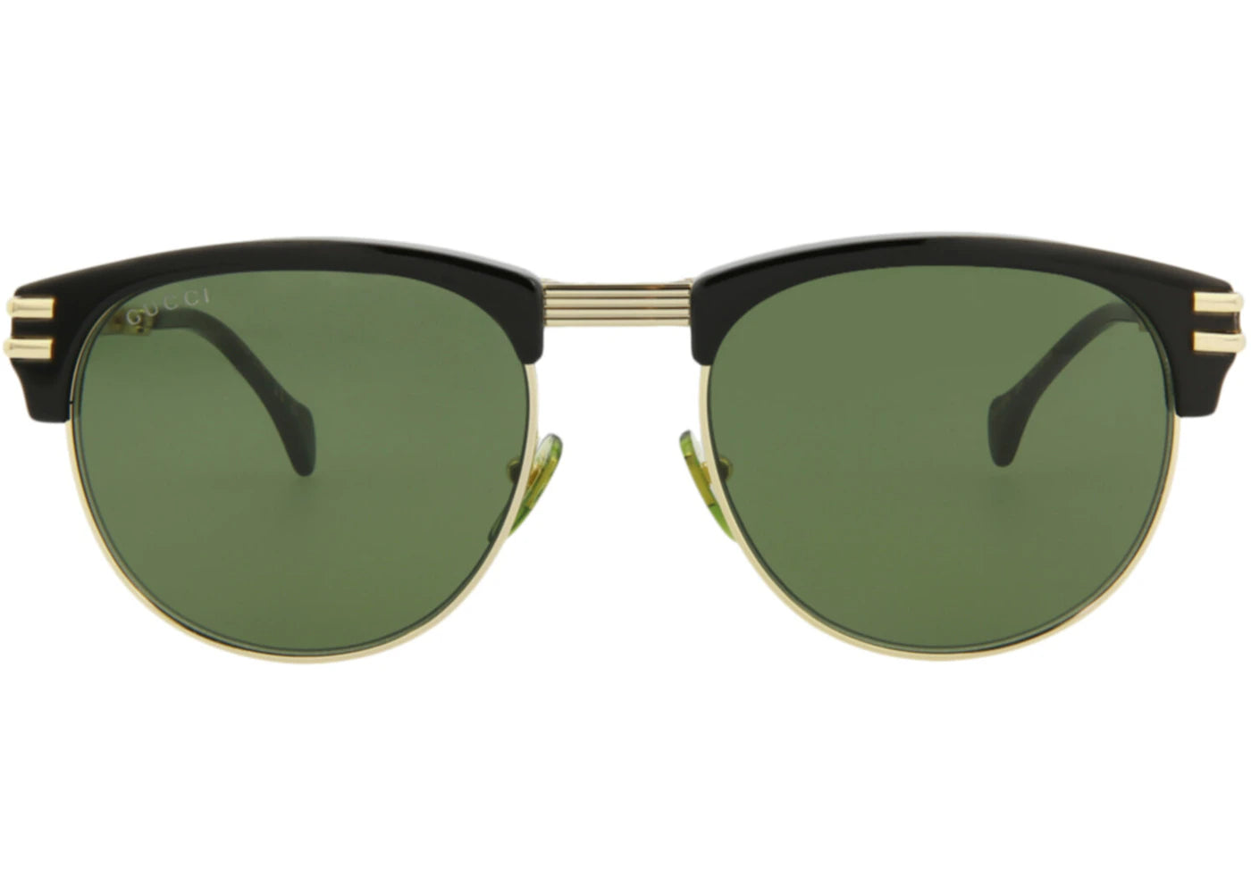 Gucci Square-Frame Injection Sunglasses Black Gold Green (GG1107S-30012838-001)