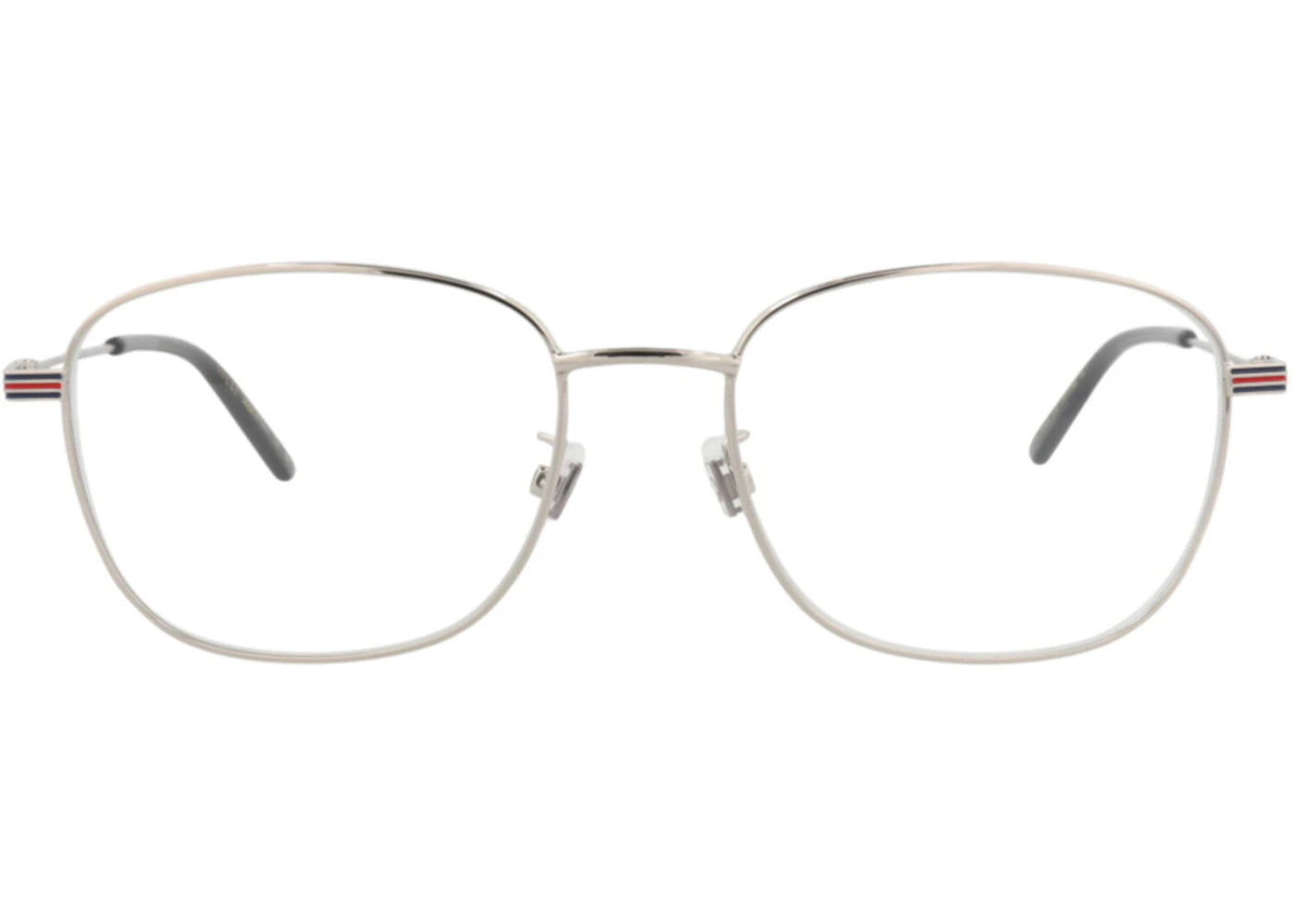 Gucci Square-Frame Metal Optical Frames Silver Silver Transparent (GG1126OA-30013006-002)