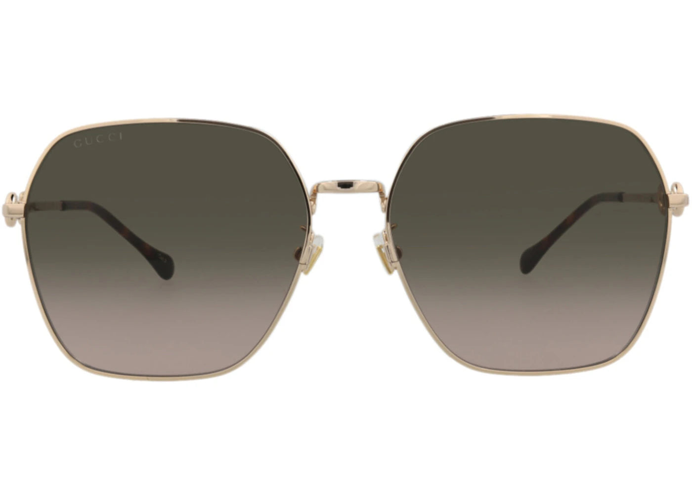 Gucci Square Frame Metal Sunglasses Gold/Brown (GG0882SA-30010285-002-70043)