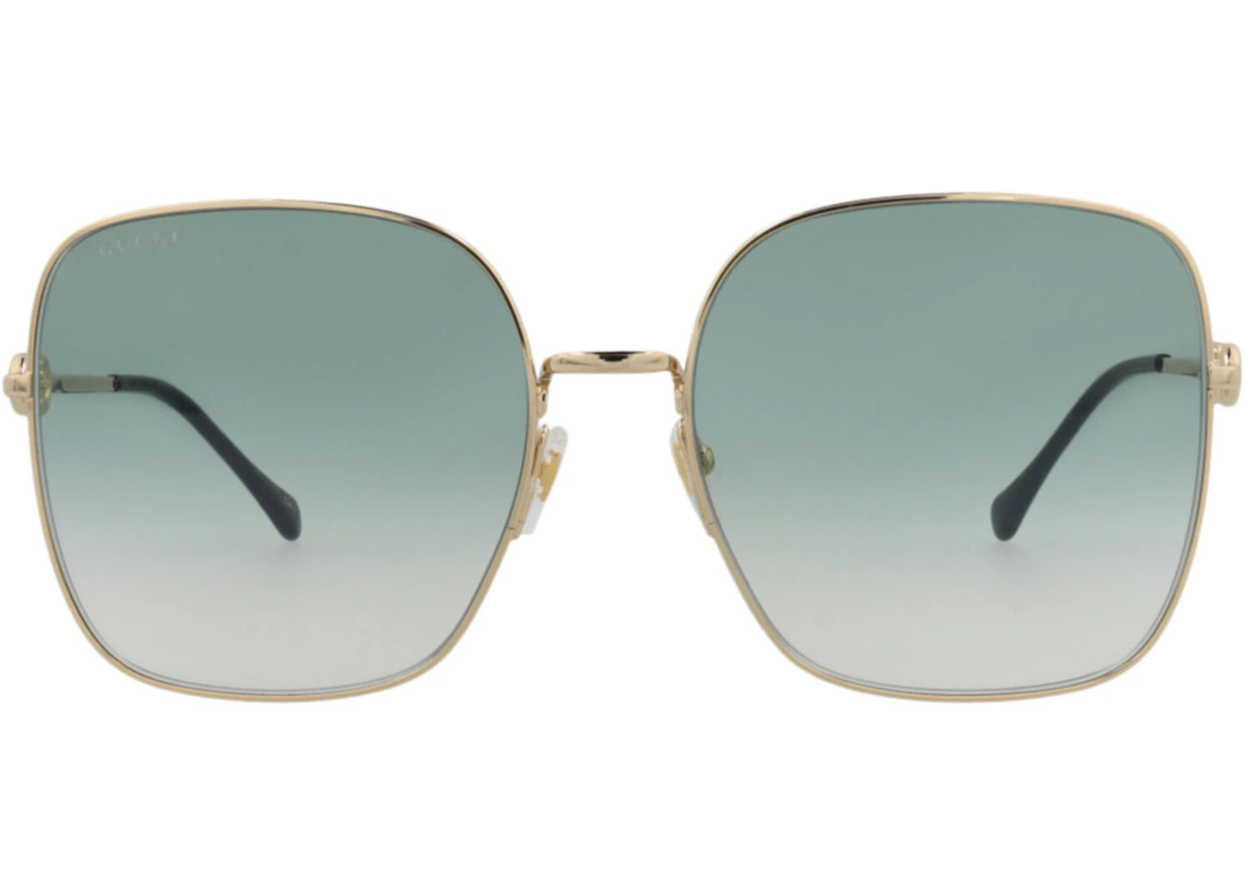 Gucci Square Frame Metal Sunglasses Gold/Green (GG0879S-30010269-003-70046)