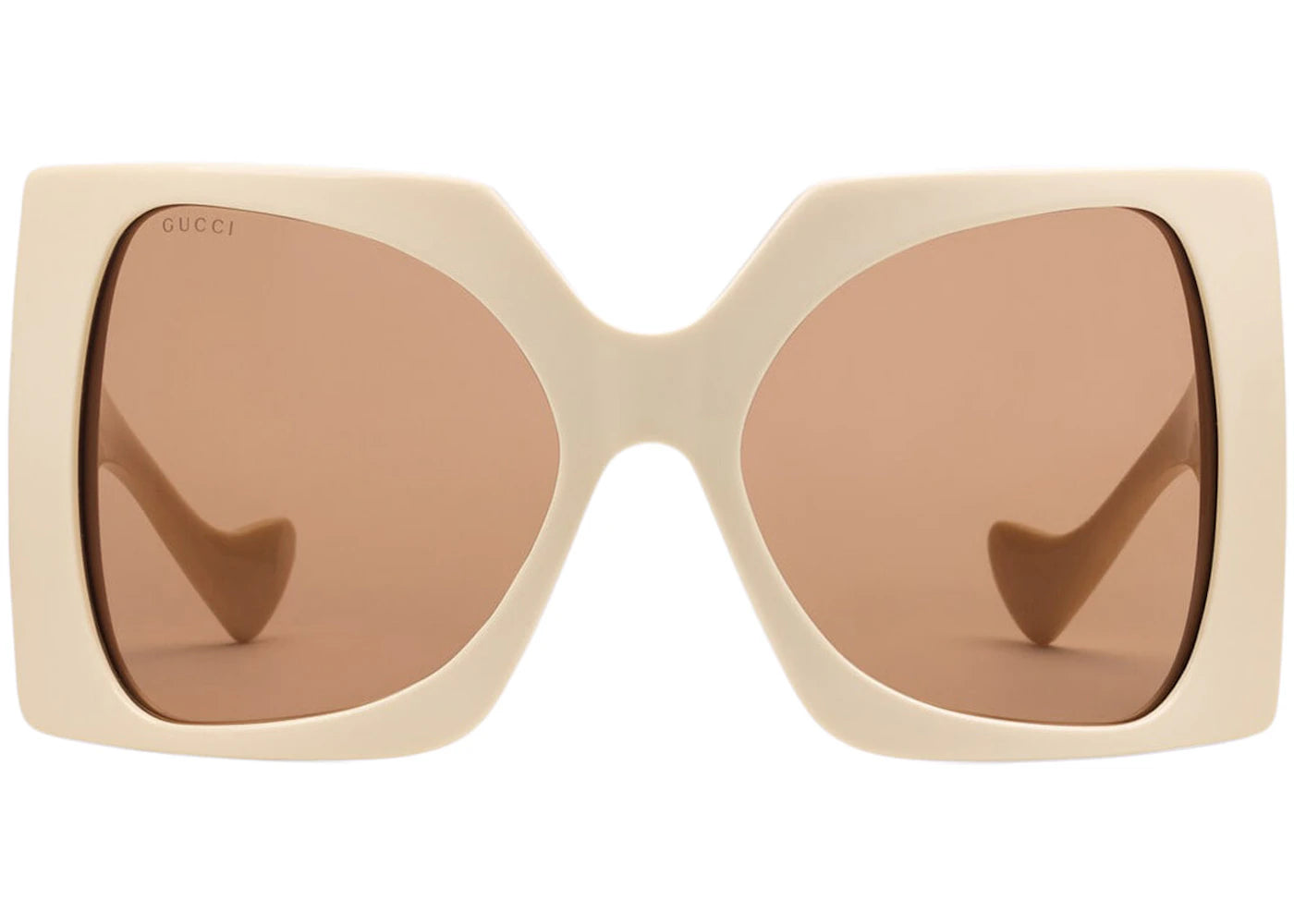 Gucci Square-Frame Sunglasses Shiny Ivory/Gold (733326 J0740 9223)