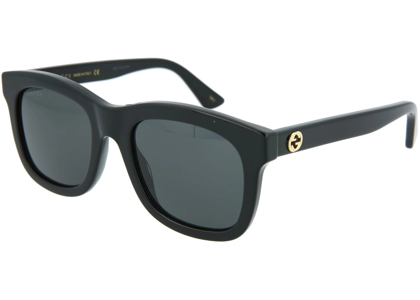 Gucci Square Rectangle Sunglasses Black/Black/Grey (GG0326S-30002857-001)