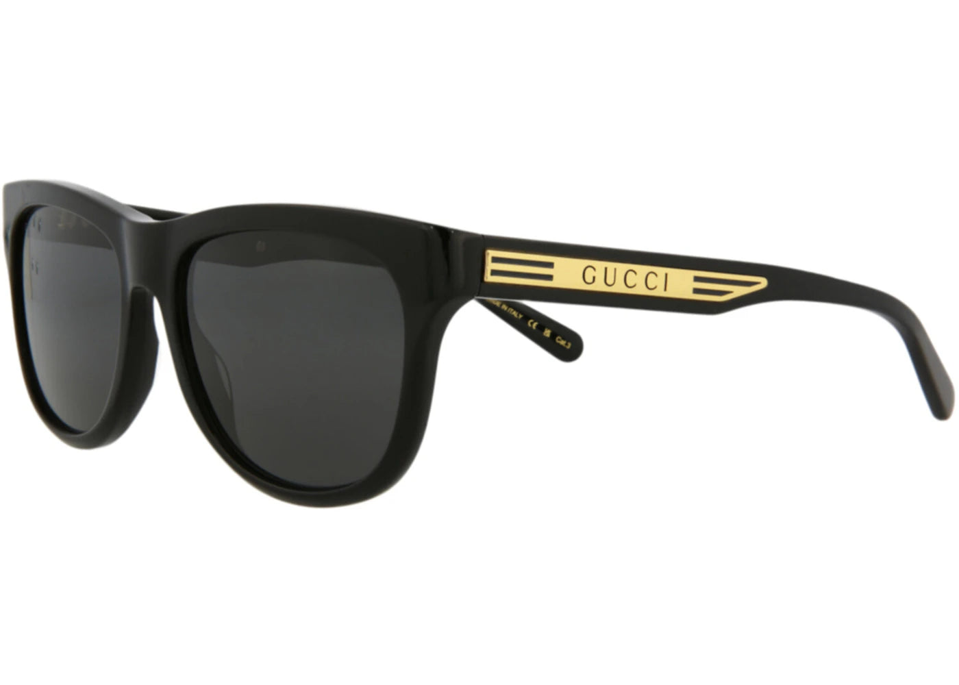 Gucci Square Rectangle Sunglasses Black/Black/Grey (GG0980S-30011204-001)