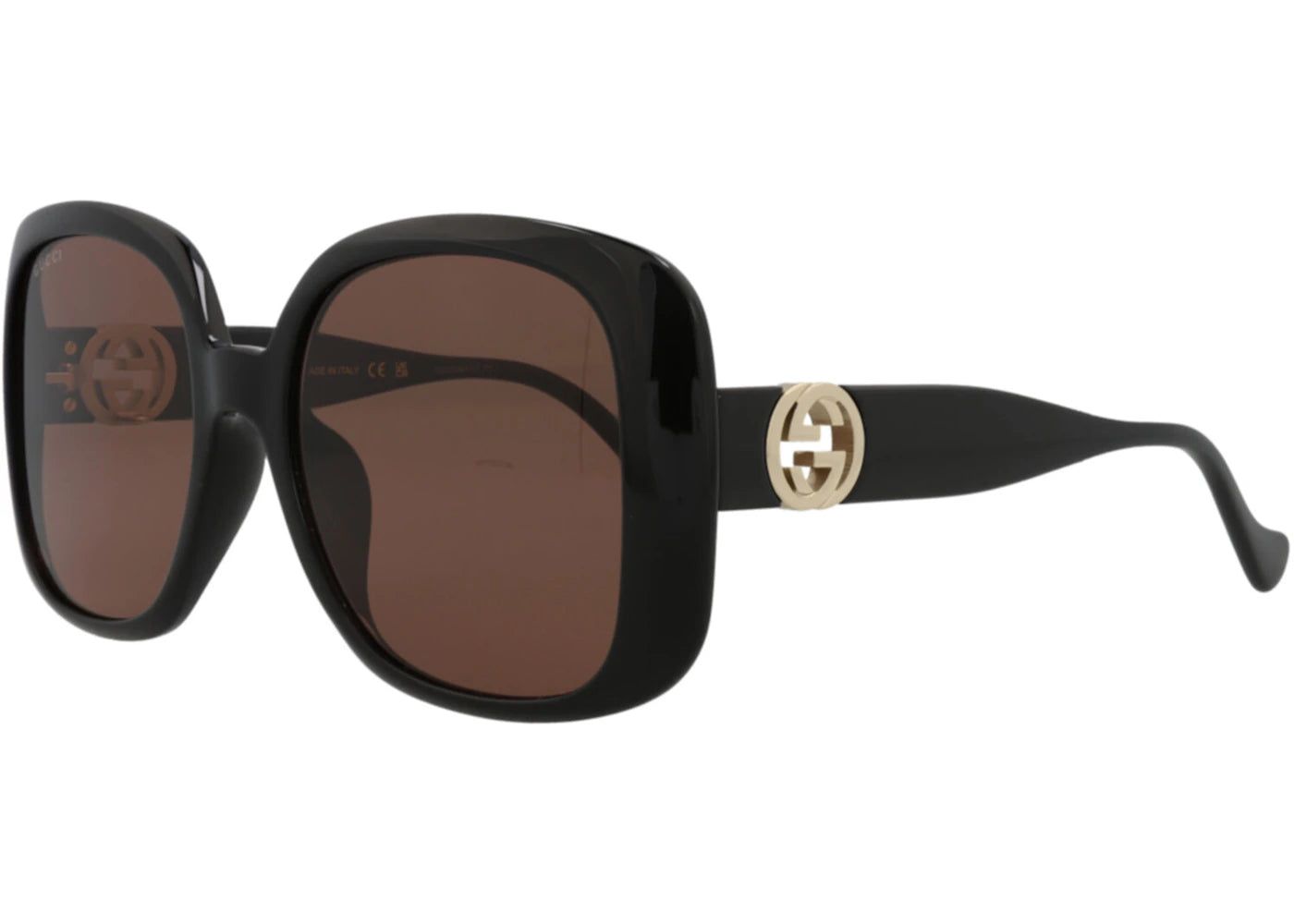 Gucci Square Rectangle Sunglasses Black/Brown (GG1029SA-30011778-005)