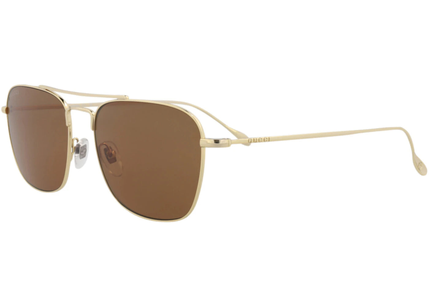 Gucci Square Rectangle Sunglasses Gold/Gold/Brown (GG1183S-30013463-006)