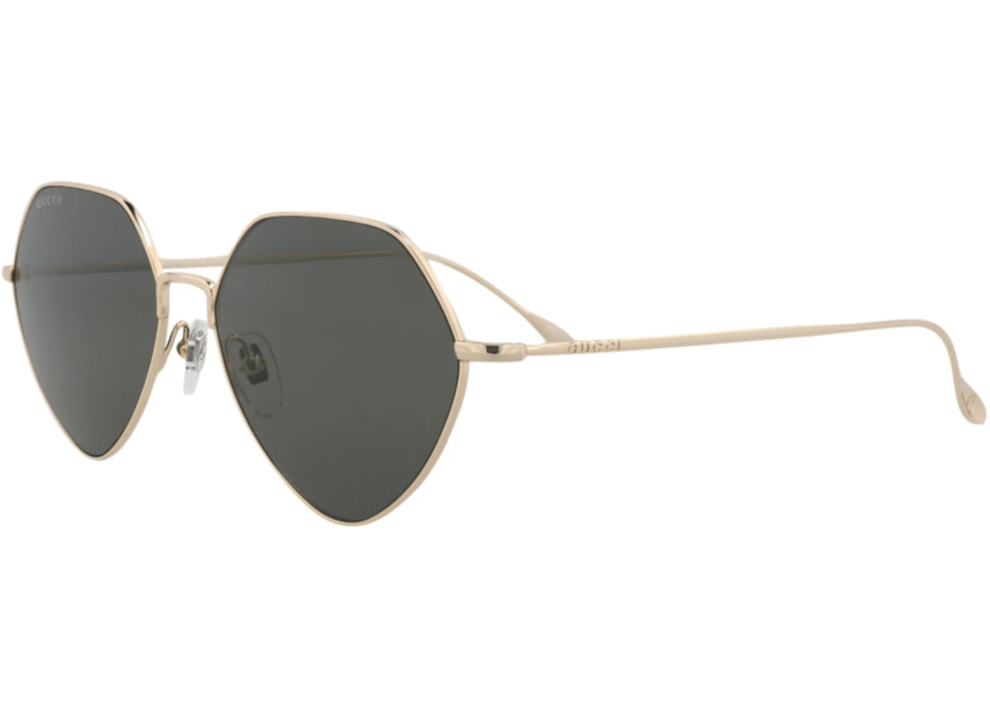 Gucci Square Rectangle Sunglasses Gold/Gold/Grey (GG1182S-30013461-001)