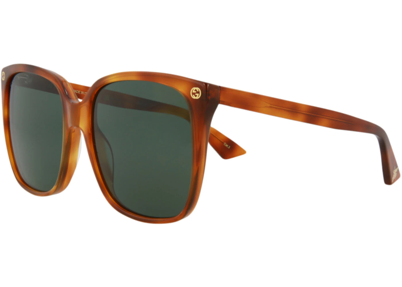 Gucci Square Rectangle Sunglasses Havana/Havana/Green (GG0022S-30000969-002)