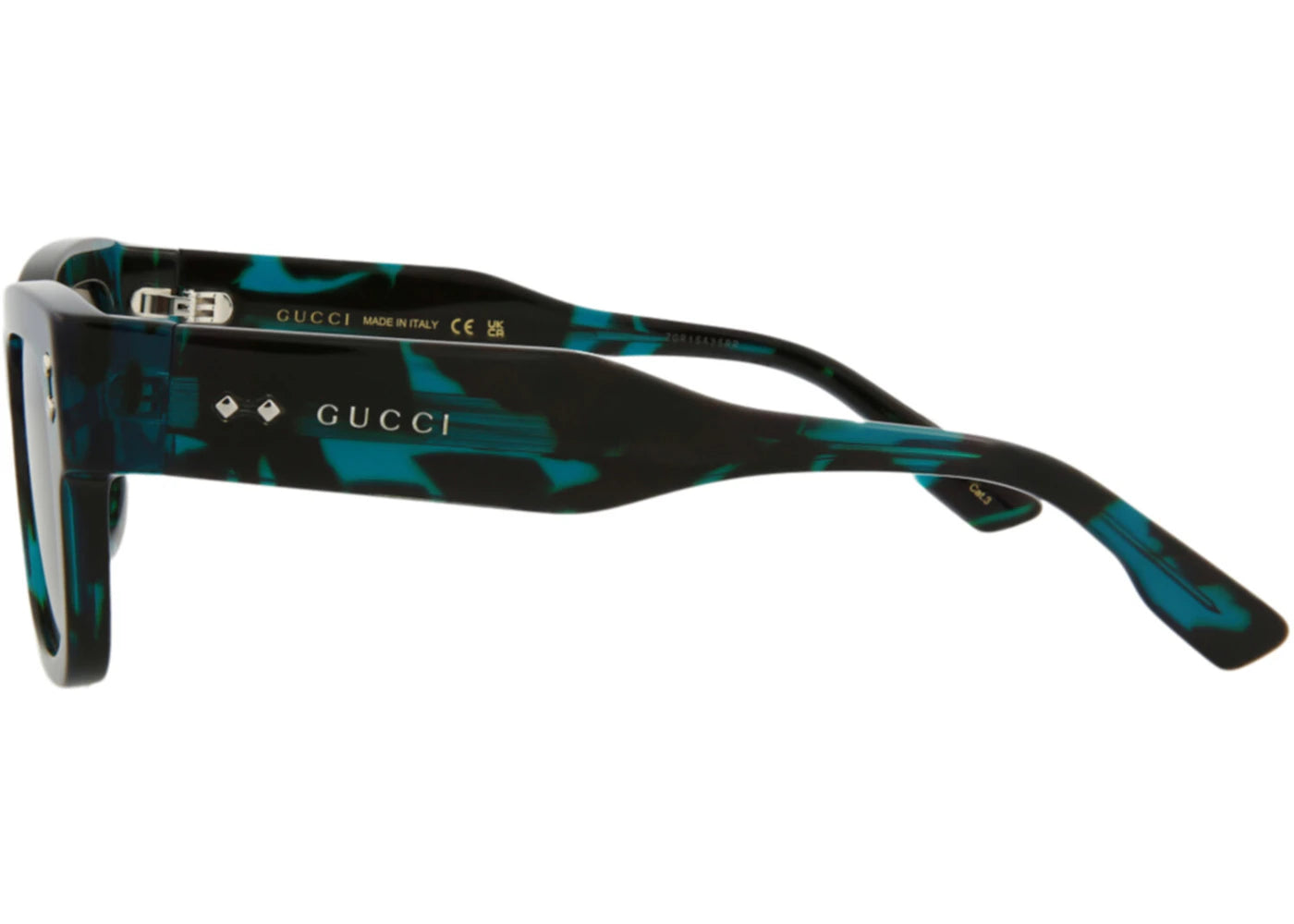 Gucci Square Rectangle Sunglasses Havana/Havana/Grey (GG1217S-30013478-003)