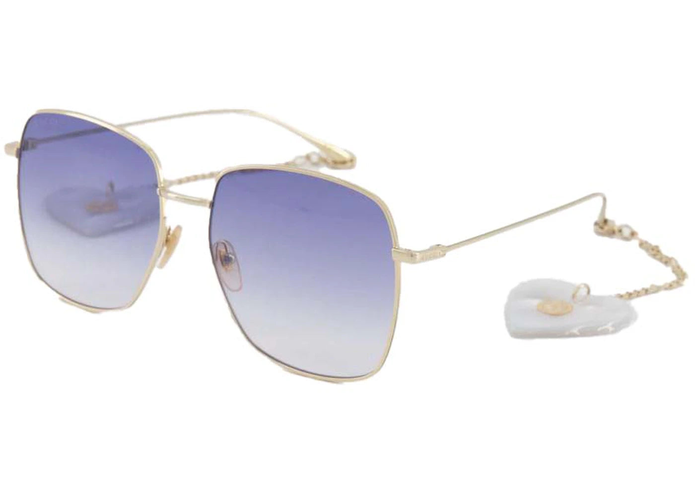 Gucci Square Sunglasses Gold/Blue (GG1031S-004-59)