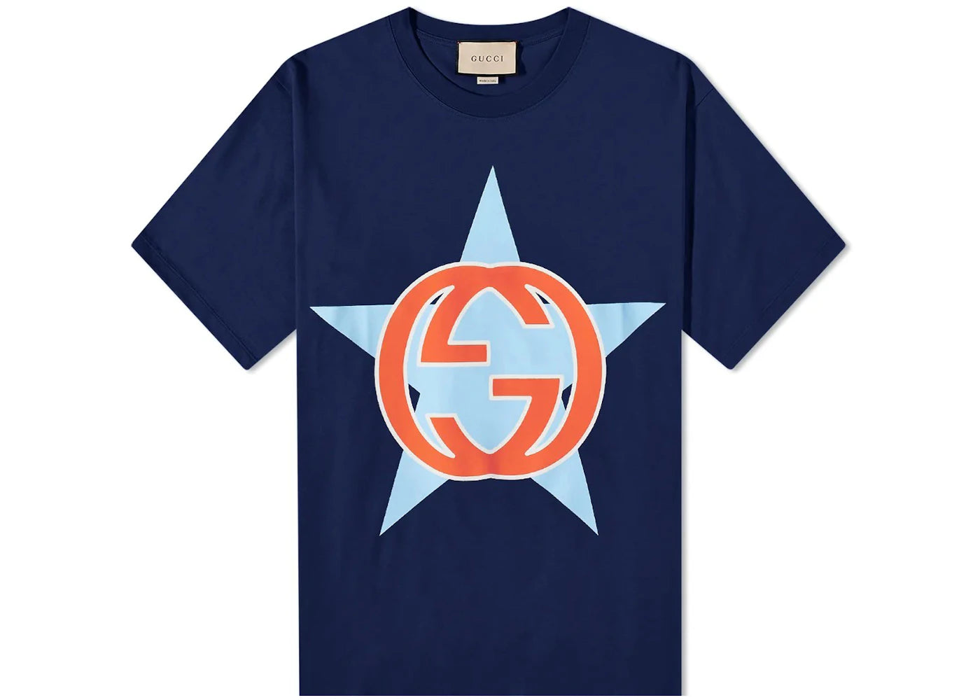 Gucci Star Interlocking GG T-shirt Navy