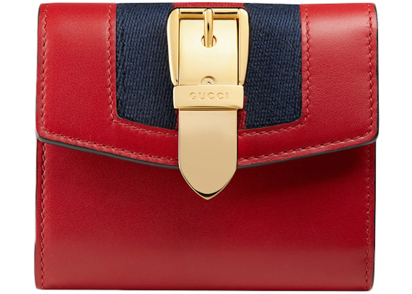 Gucci Sylvie Wallet Hibiscus Red