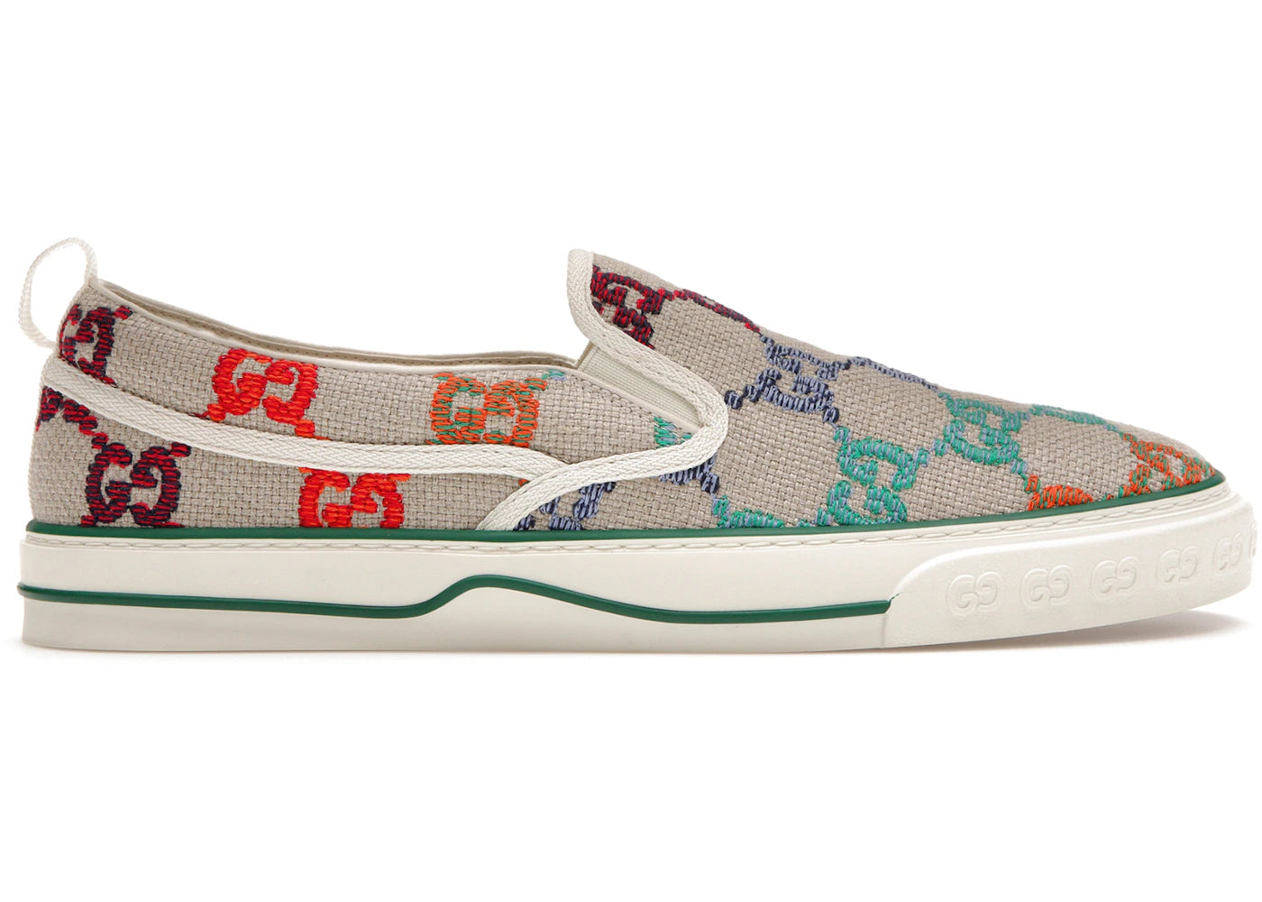 Gucci Tennis 1977 Slip On GG Logo White Multi