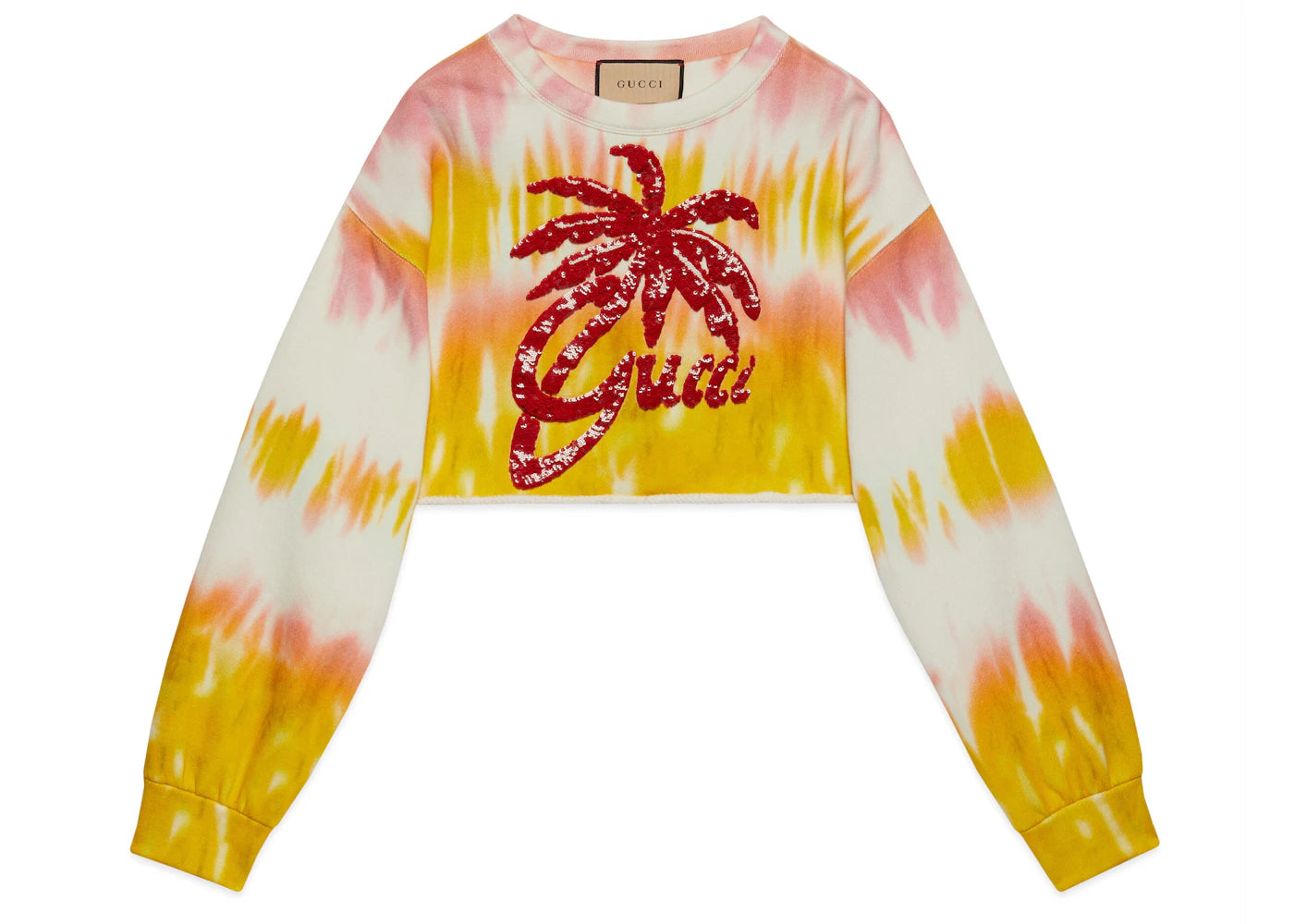 Gucci Tie Dye Cotton Jersey sweatshirt Yello Pink White