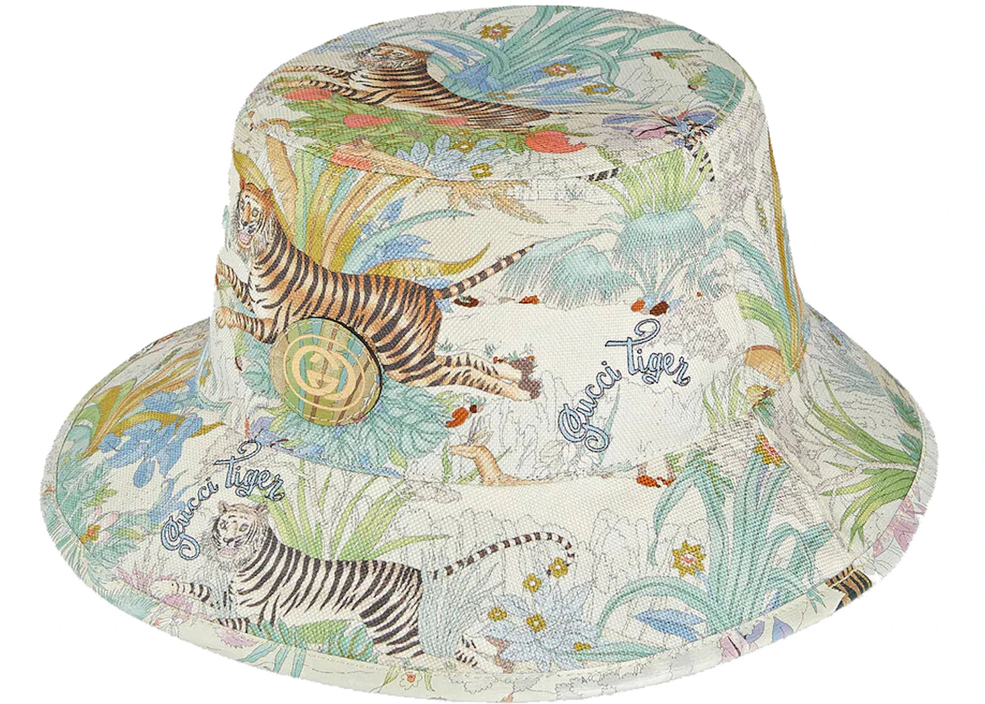 Gucci Tiger Bucket Hat Off White