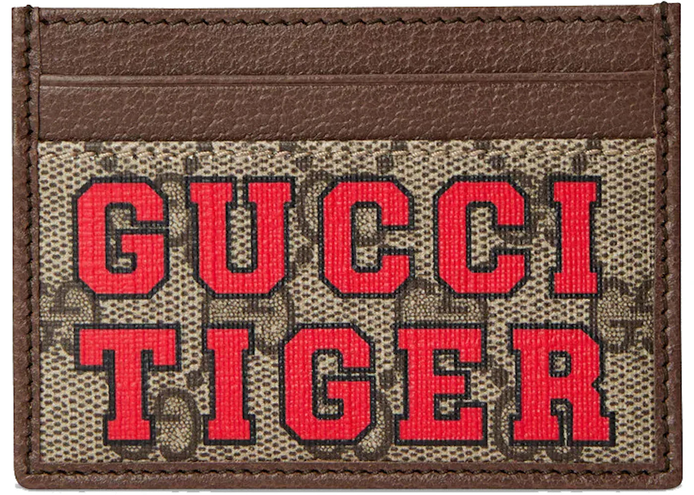 Gucci Tiger Card Case Beige/Ebony