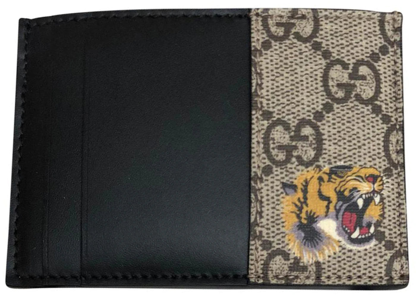 Gucci Tiger Head Print Card Holder GG Supreme