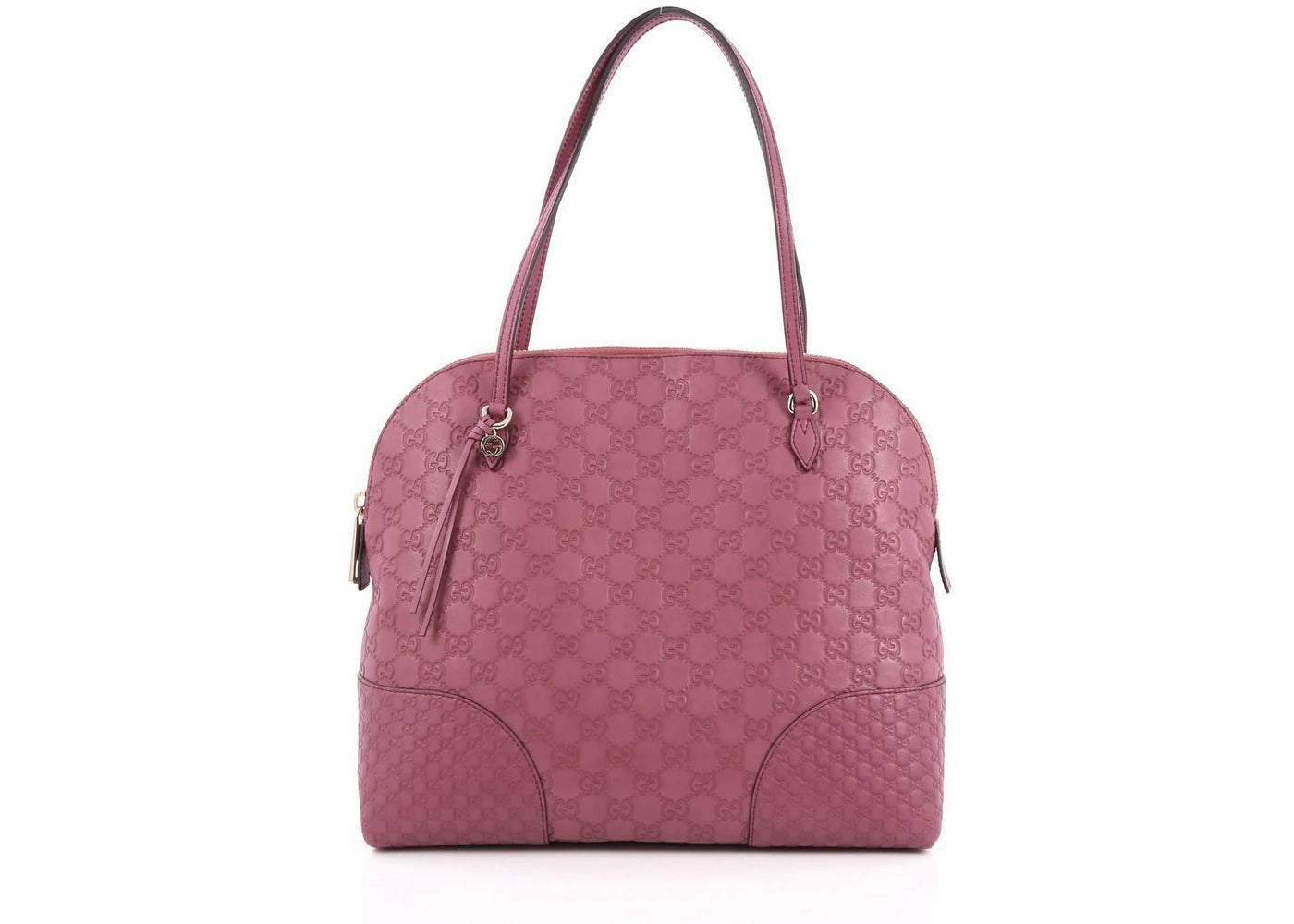 Gucci Dome Bree Shoulder Bag Guccissima Medium Dark Pink