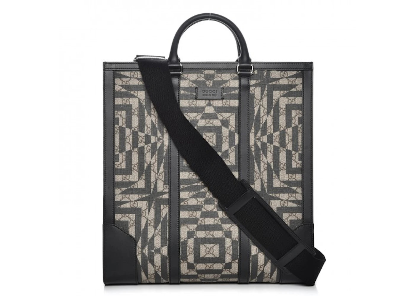 Gucci Tote Monogram GG Supreme Caleido Print Black