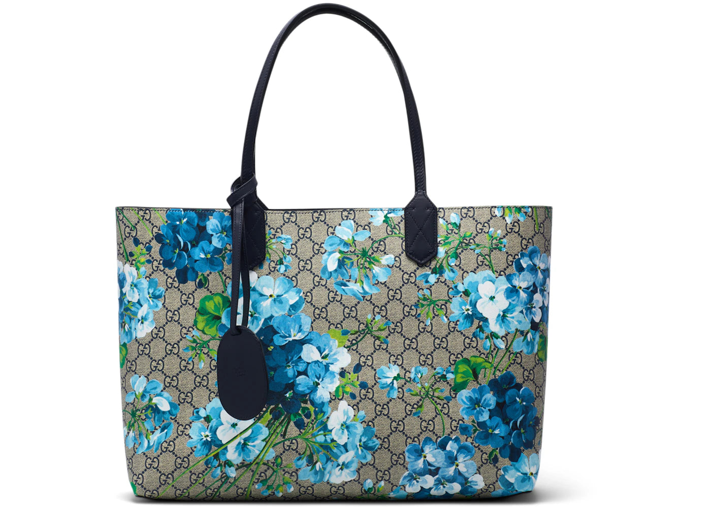 Gucci Reversible Tote GG Blooms Medium Beige/Blue