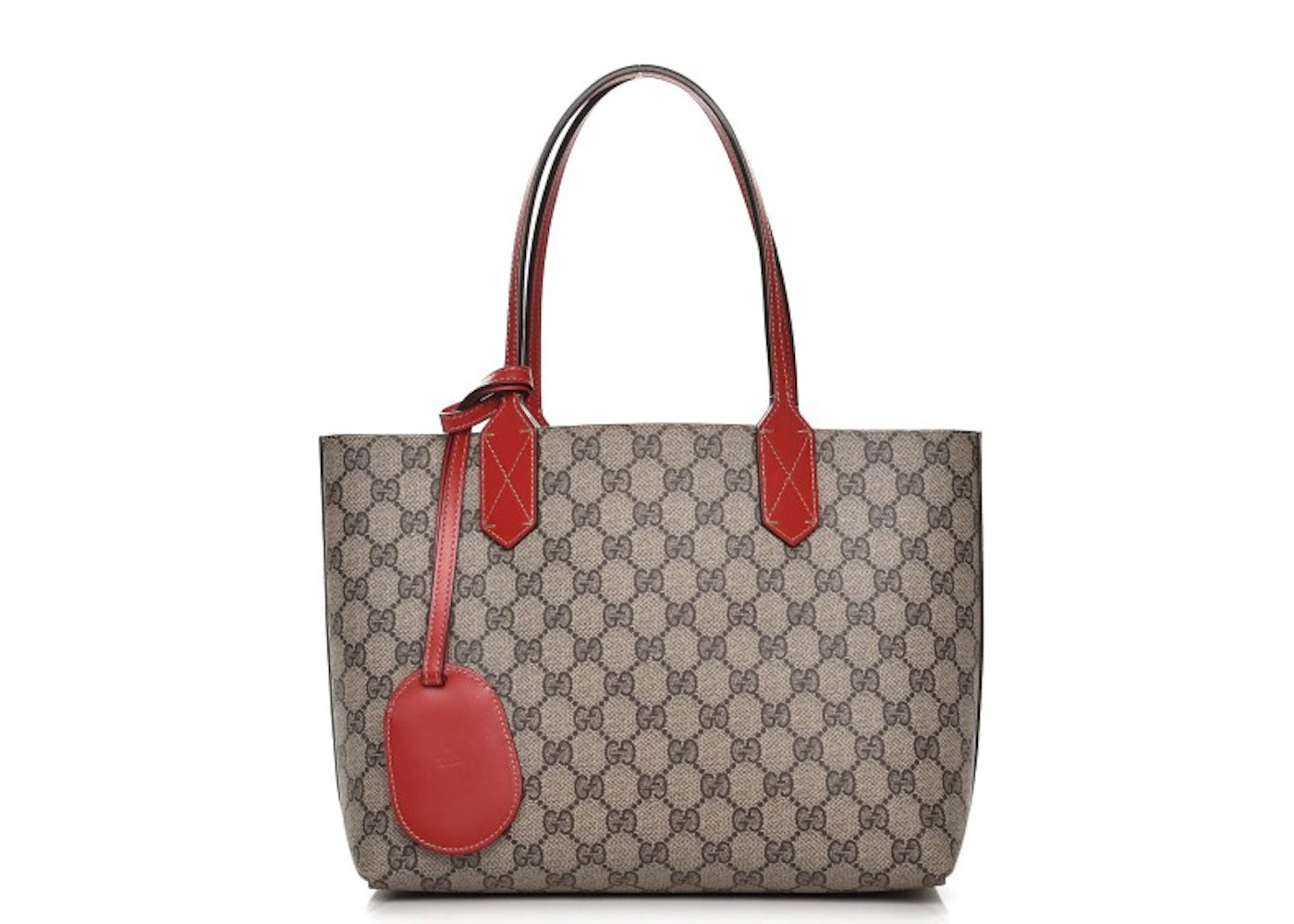 Gucci Reversible Tote GG Supreme Small Beige/Red