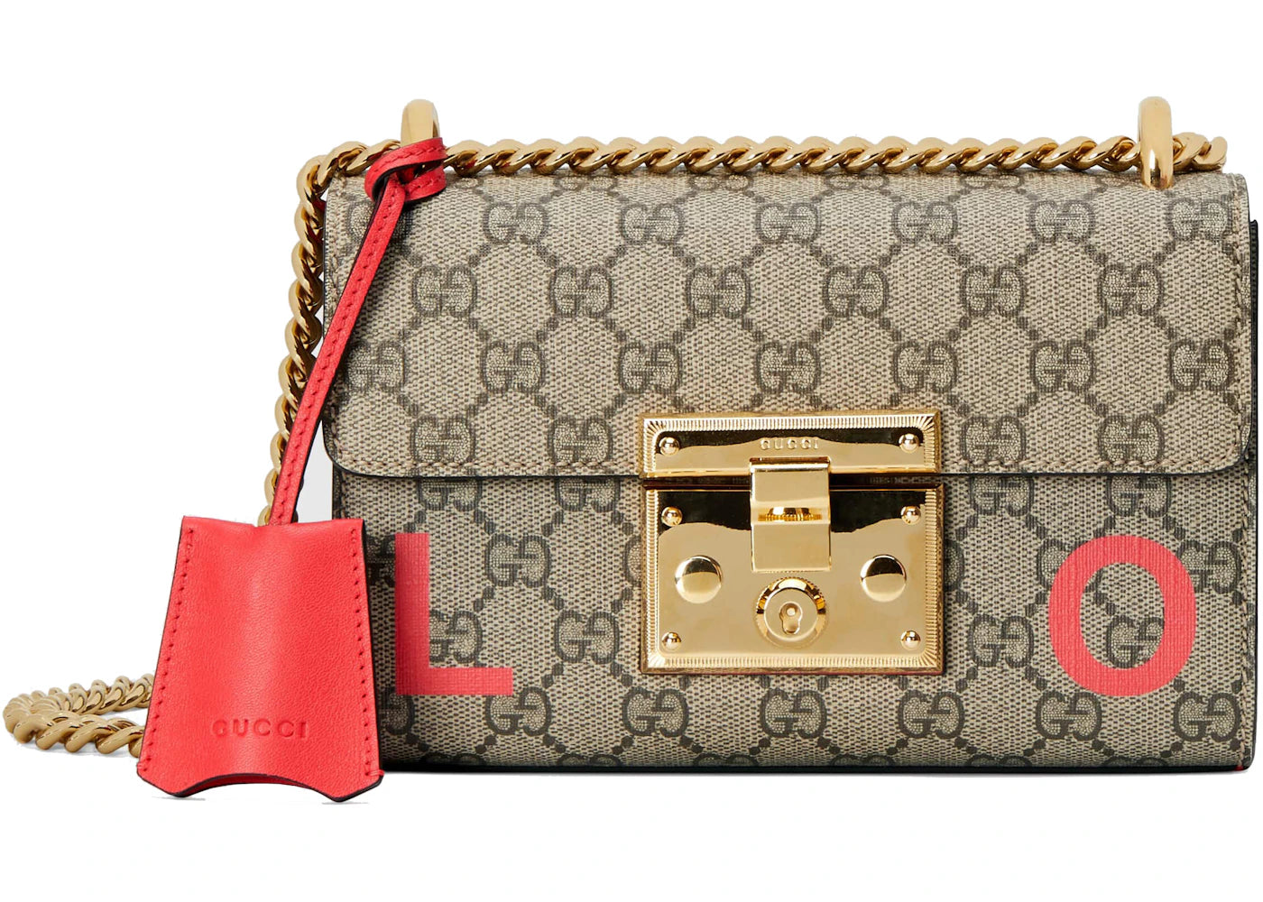 Gucci Valentine's Day Padlock Bag Small GG Supreme Beige/Ebony