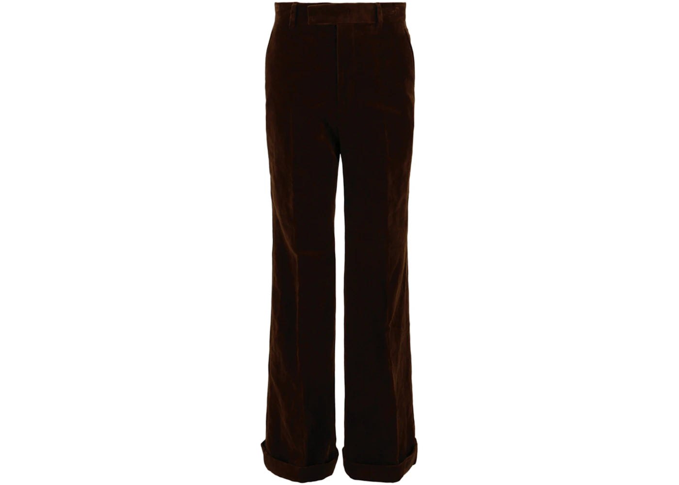 Gucci Velvet Flared-Leg Pants Brown