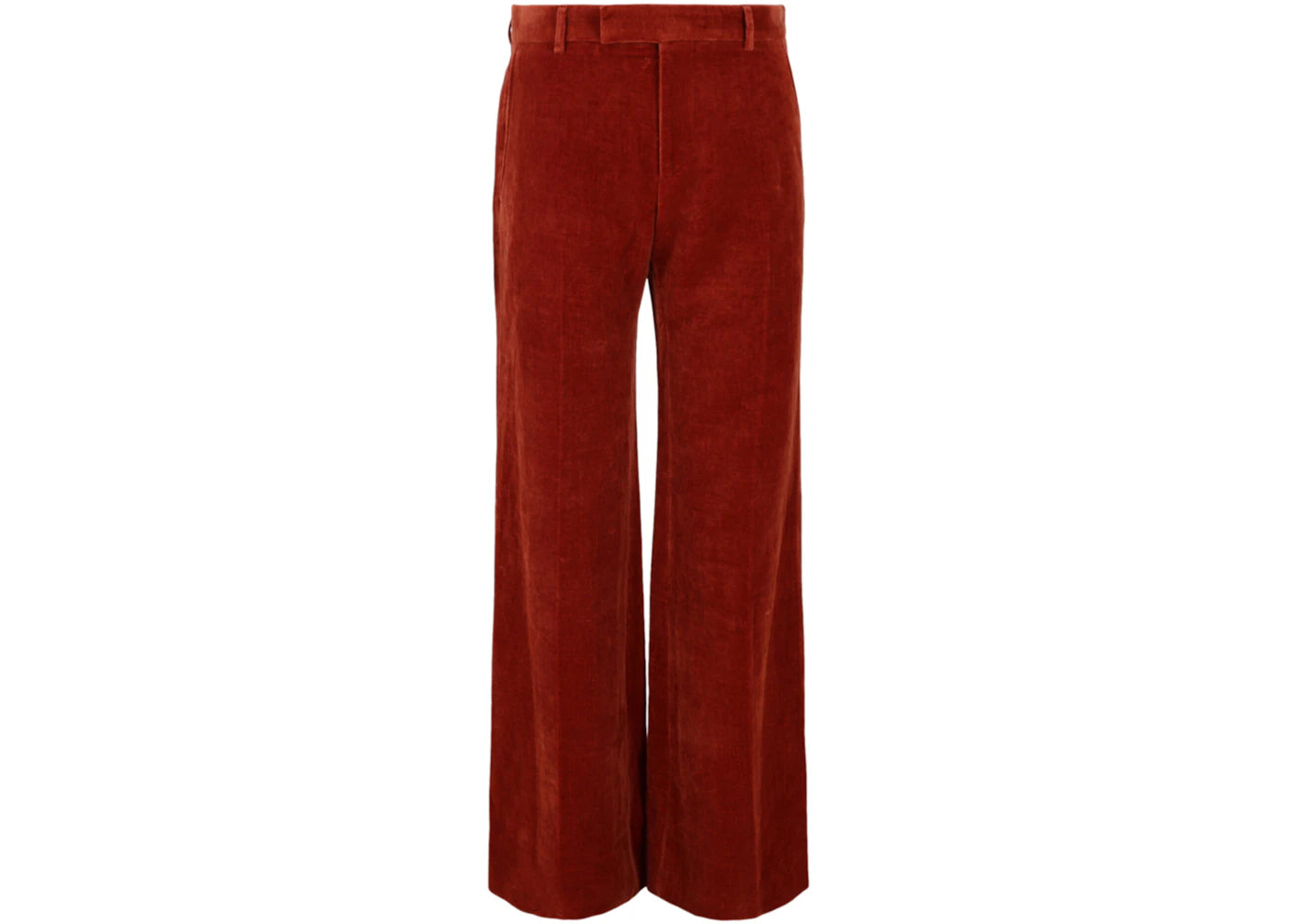 Gucci Velvet Flared-Leg Pants Red
