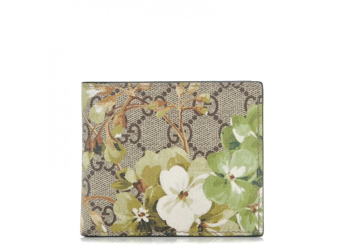 Gucci Bifold Wallet Blooms GG Supreme Green/Brown/Beige