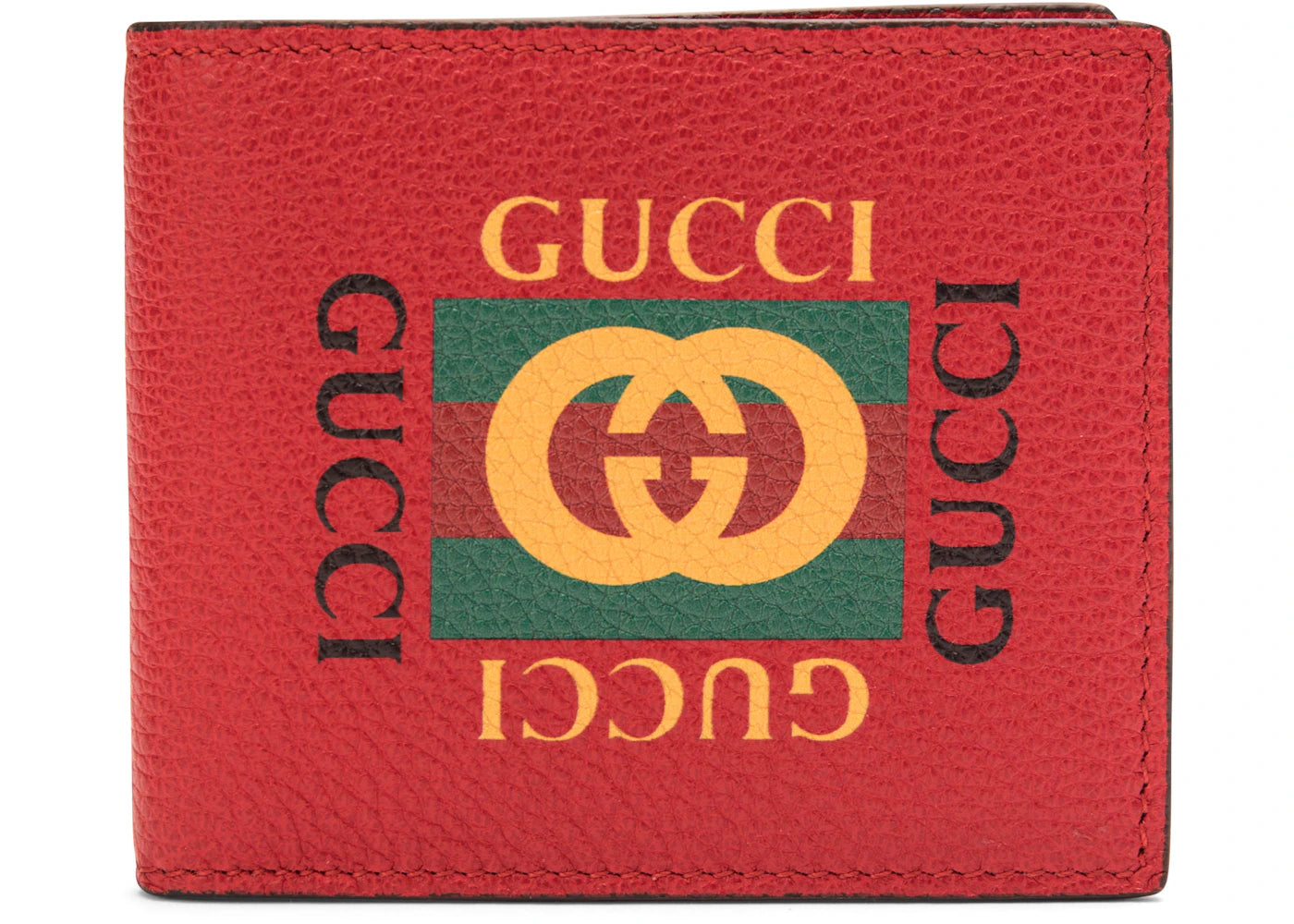 Gucci Logo Bifold Wallet Red