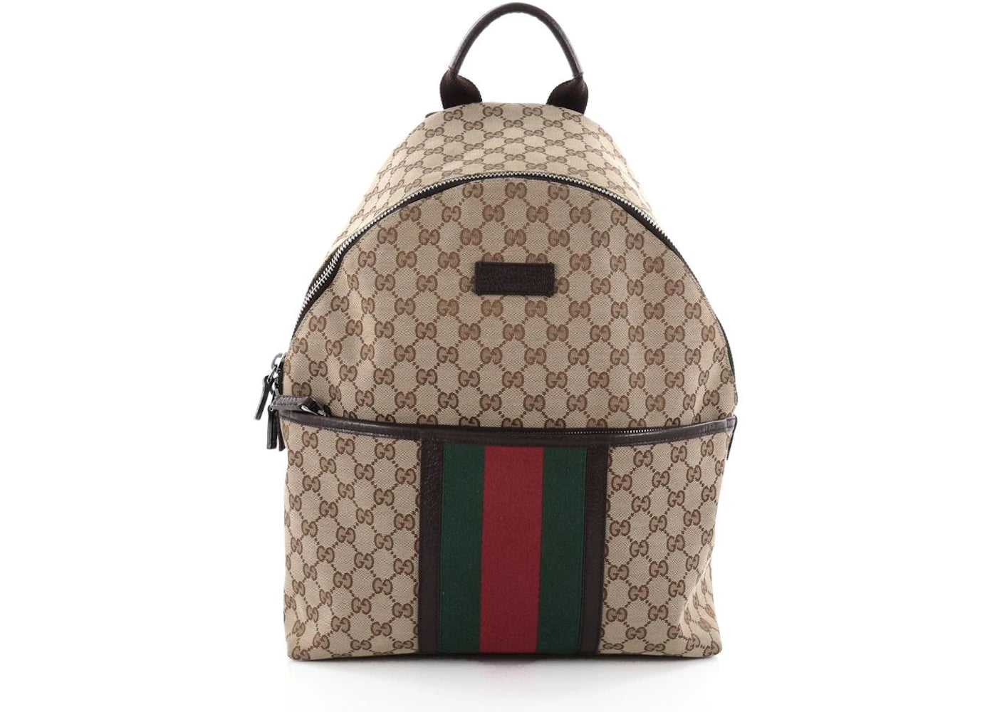 Gucci Web Backpack GG Web Stripes Medium Brown/Green/Red