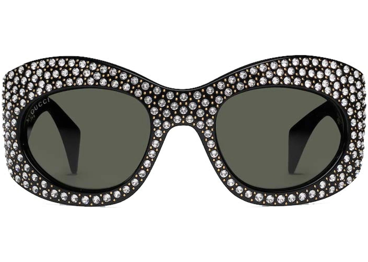 Gucci Wrapped Oval Frame Sunglasses Black (755263 J0741 1012)