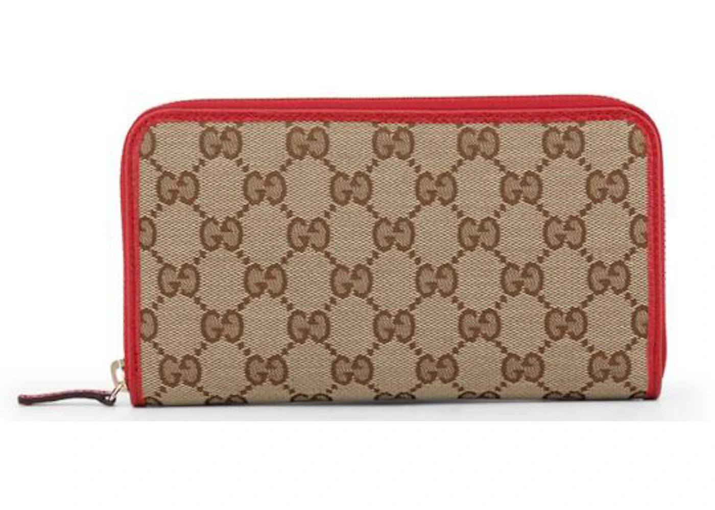 Gucci Zip Around Wallet GG Supreme Red Lining