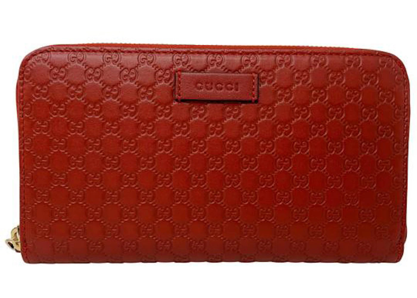 Gucci Zip Around Wallet MicroGuccissima Red