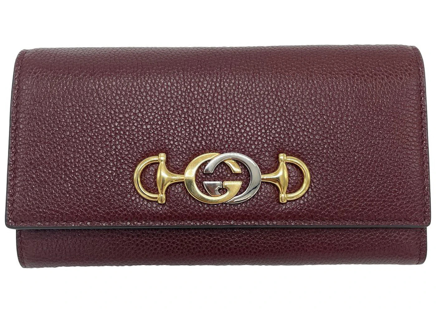 Gucci Zumi Snap Over Wallet Burgundy