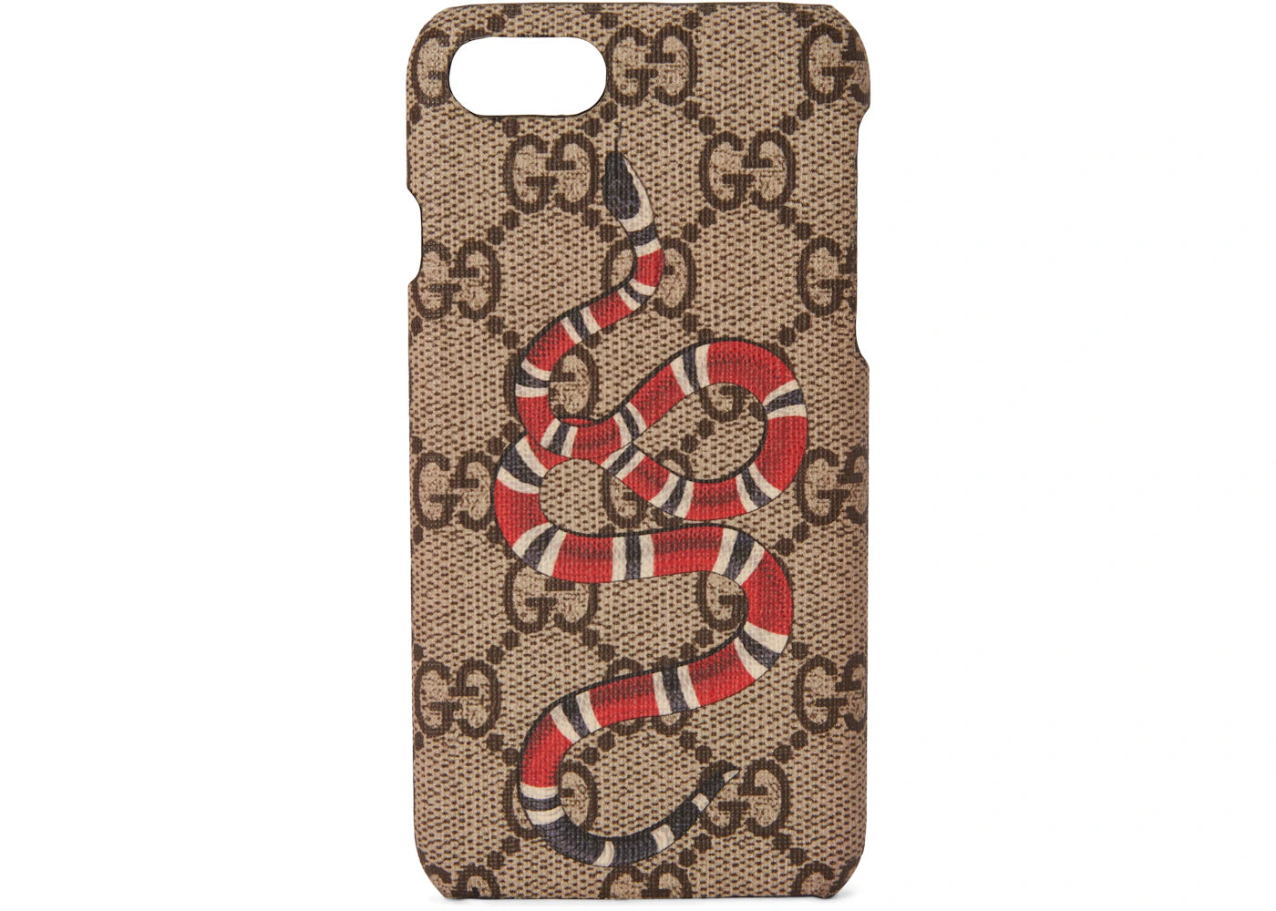 Gucci iPhone 7 Case GG Supreme Kingsnake Beige